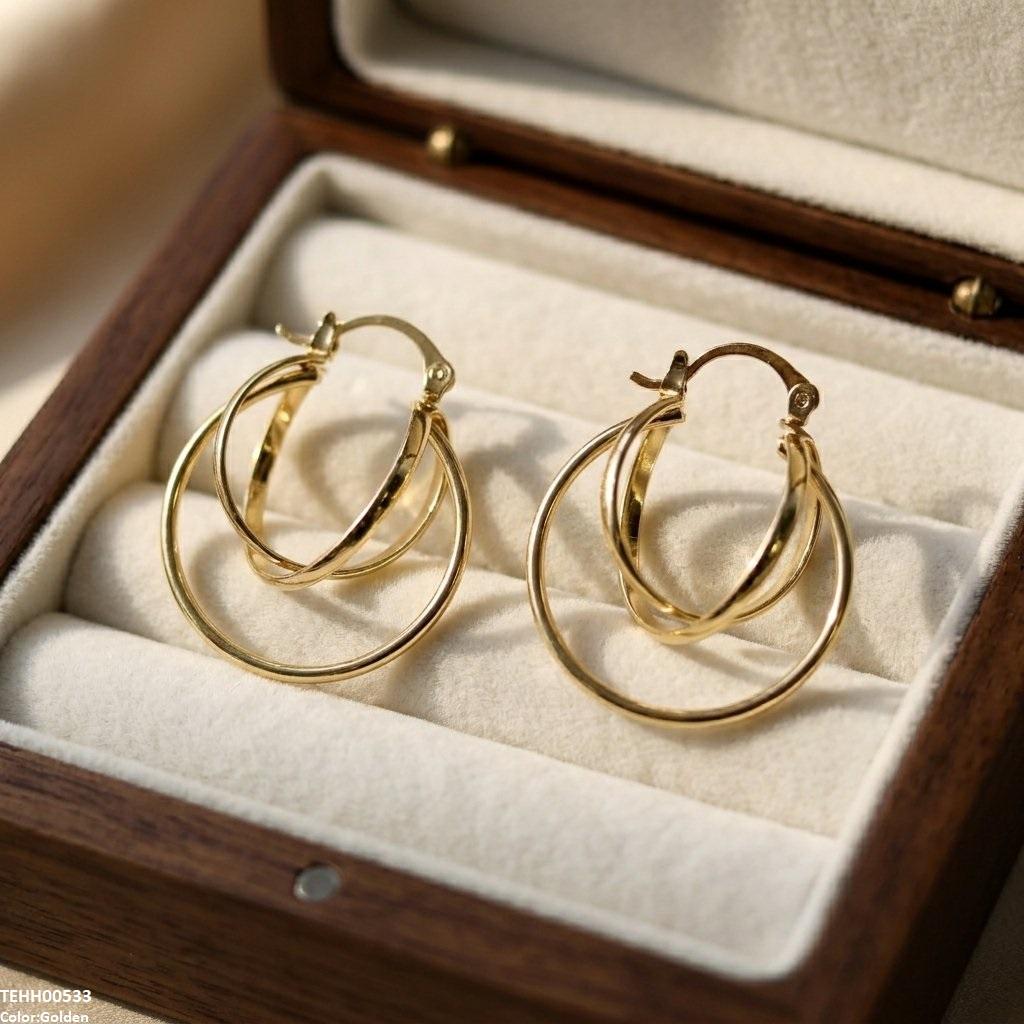 TEHH00533 ZHL Round Layer Hoops Pair - TEHH
