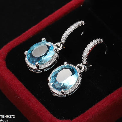 TEHH272 YLE Oval Drop Ear Hoops Pair
