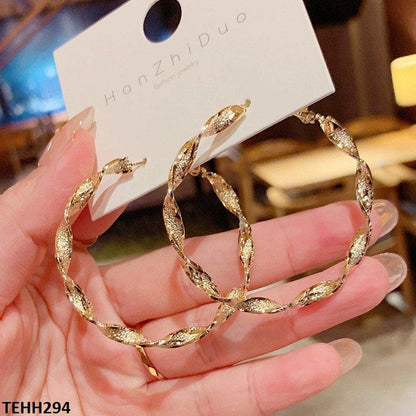 TEHH294 LSH Cerved Hoops Pair
