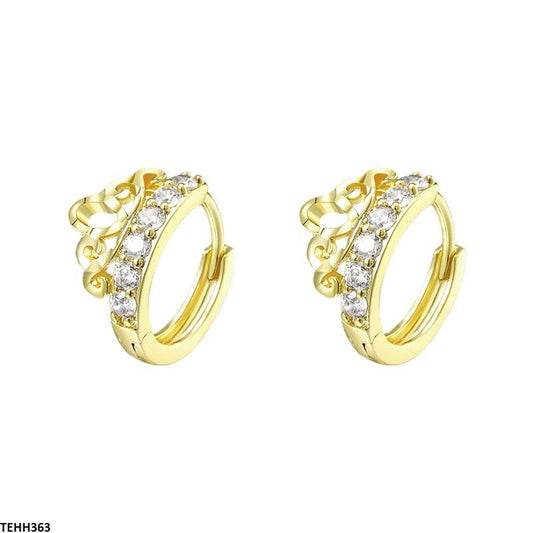 TEHH363 XUP Crown Hoops Pair - TEHH