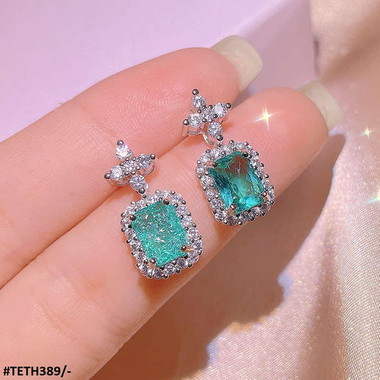 TETH389 KYC Square Cusion Bracket ZIRCON Tops Pair