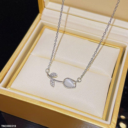 TNCH00319 DDJ Flower Leaf Necklace - TNCH