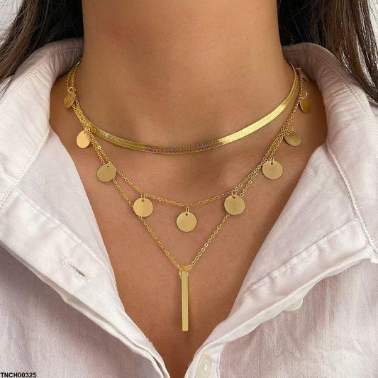 TNCH00325 YYE Round/Stick Drop Necklace - TNCH