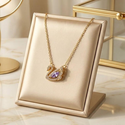 TNCH00400 TNR Stainless Steel Zircon Duck Necklace  - TNCH