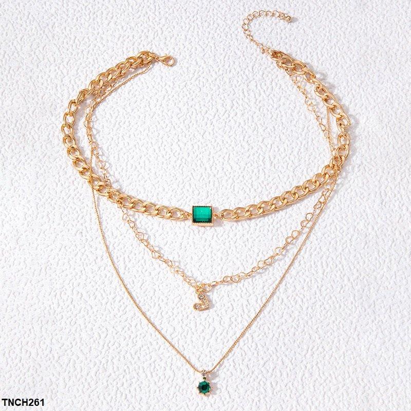 TNCH261 YYE Square/Heart Star Link Necklace