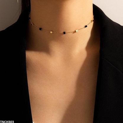 TNCH303-YYE TNCH303 YYE Square Plain Chain Necklace
