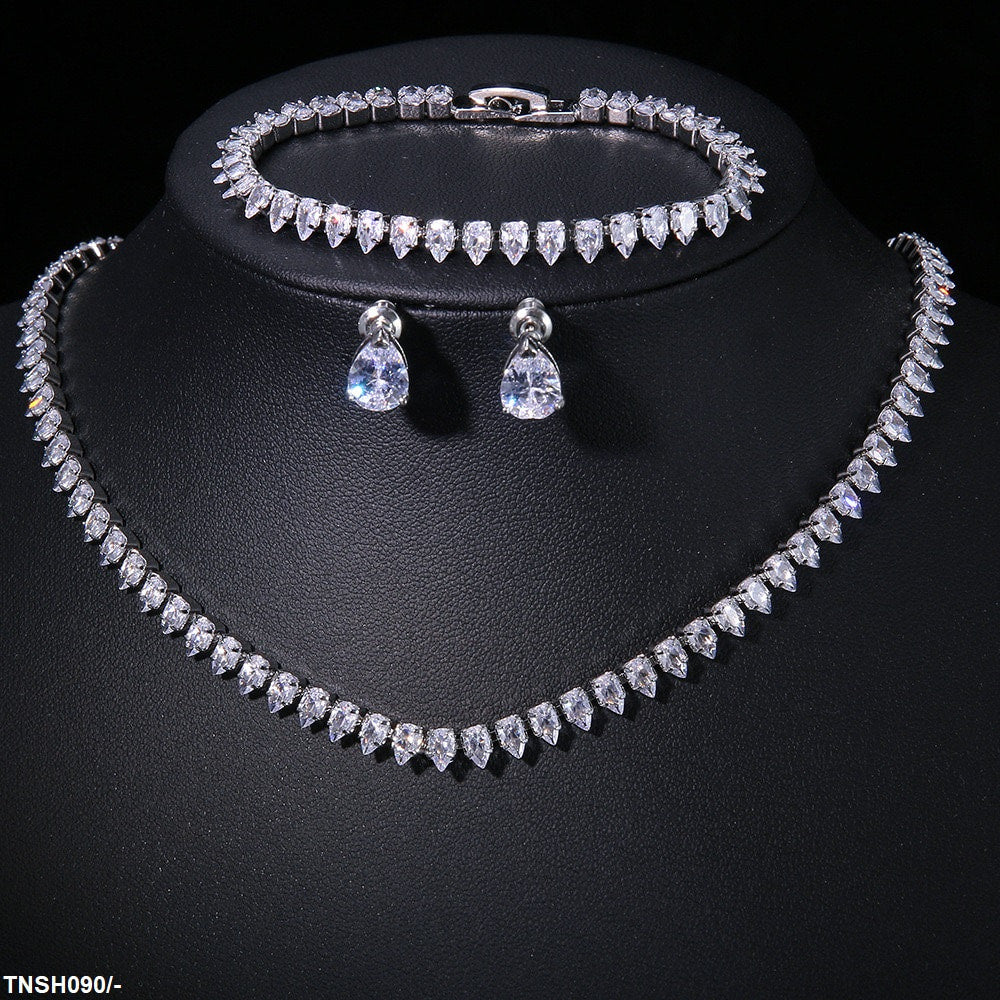 TNSH090 BYJ Pear Shape Necklace Set
