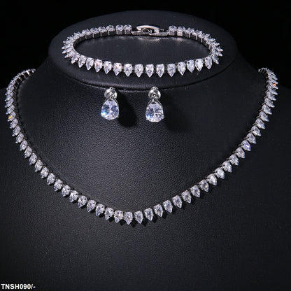 TNSH090 BYJ Pear Shape Necklace Set