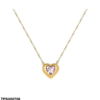 TPSH00706 DGF Heart Stainless Steel Pendent - TPSH