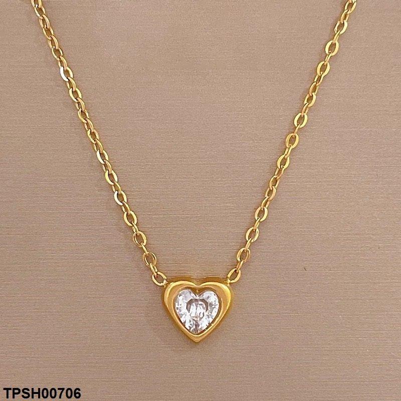 TPSH00706 DGF Heart Stainless Steel Pendent - TPSH