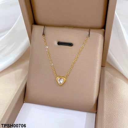 TPSH00706 DGF Heart Stainless Steel Pendent - TPSH
