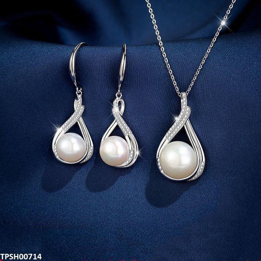 TPSH00714 YYZ Round Pearl Pendant Set - TPSH