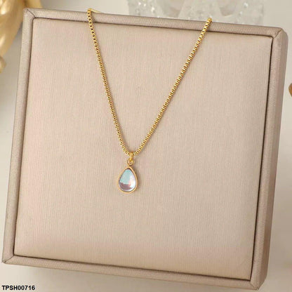 TPSH00716 DGF  Stainless Steel Tear Drop Pendant - TPSH