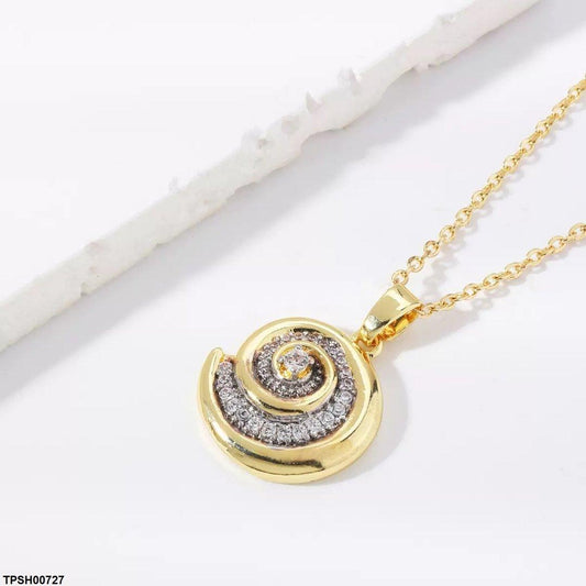 TPSH00727 WKO Swirl Pendant With Chain - TPSH