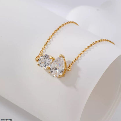 TPSH00738 WKO Round/Tear Pendant With Chain - TPSH