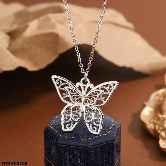 TPSH00758 KYC Butterfly Drop ZIRCON Pendant With Chain - TPSH