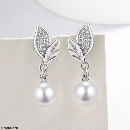 TPSH00770 BLX Leaf Pearl Drop Pendant Set - TPSH