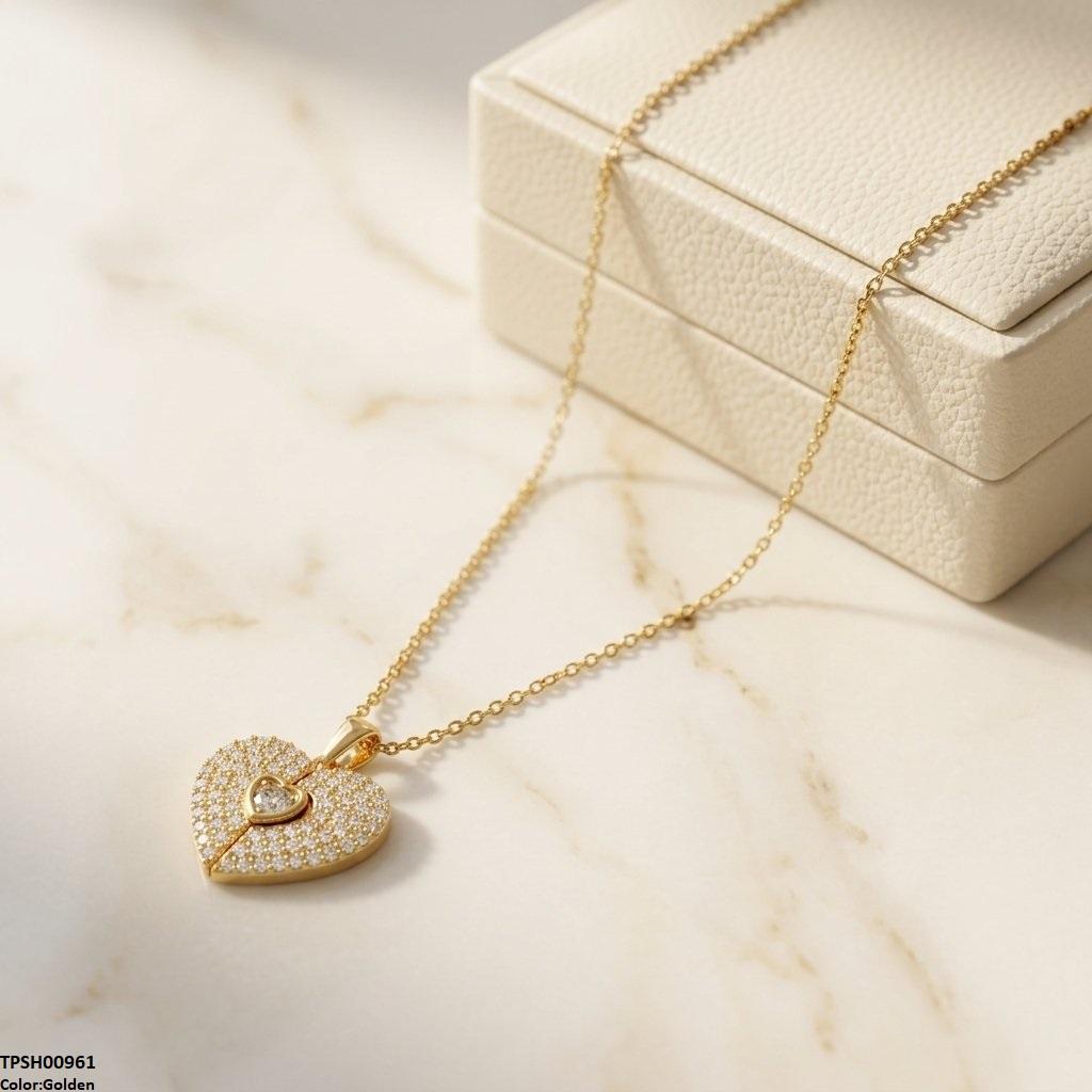 TPSH00961 TNR Stainless Steel Zicon Heart Pendant - TPSH