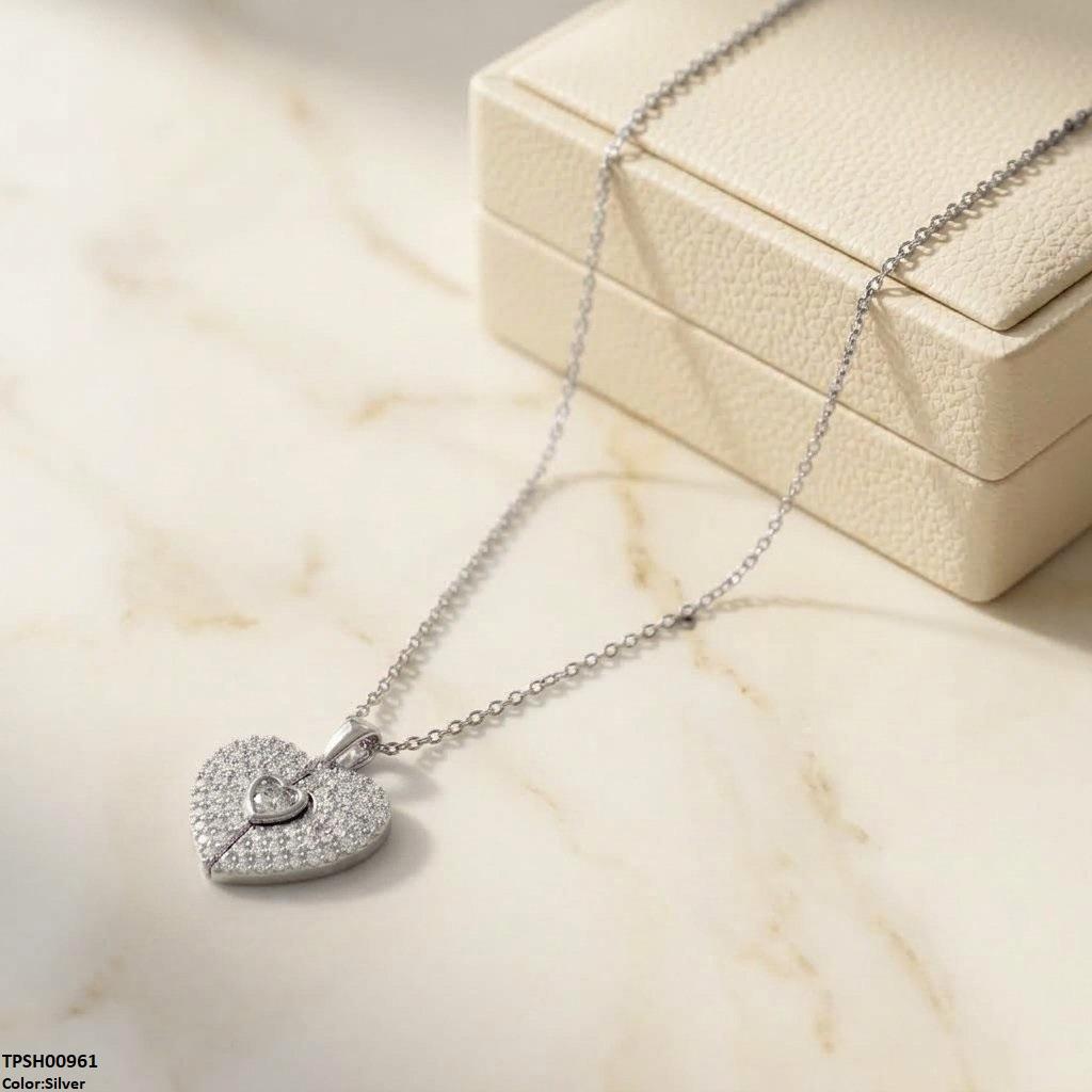 TPSH00961 TNR Stainless Steel Zicon Heart Pendant - TPSH