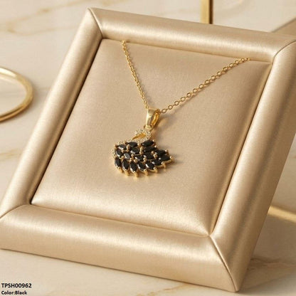 TPSH00962 TNR Stainless Steel Zircon Duck Pendant - TPSH