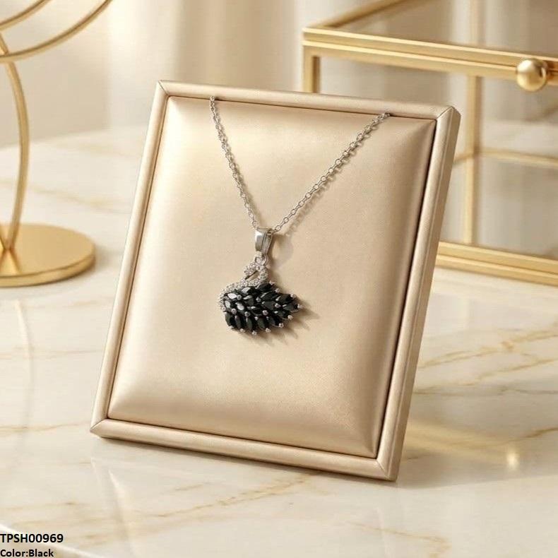 TPSH00969 TNR Stainless Steel Zircon Duck Pendant - TPSH