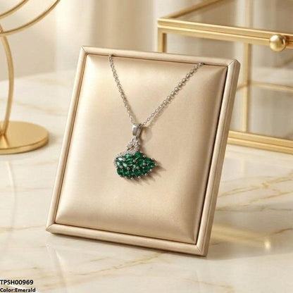 TPSH00969 TNR Stainless Steel Zircon Duck Pendant - TPSH