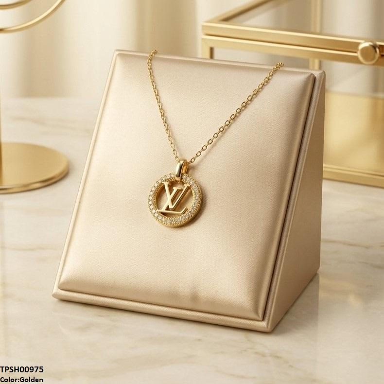 TPSH00975 TNR Stainless Steel Zircon Round Pendant - TPSH