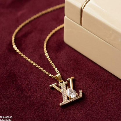 TPSH00985 TNR Stainless Steel Zircon Tear Pendant - TPSH