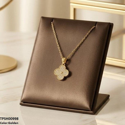 TPSH00998 TNR Stainless Steel Zircon Flower Pendant - TPSH