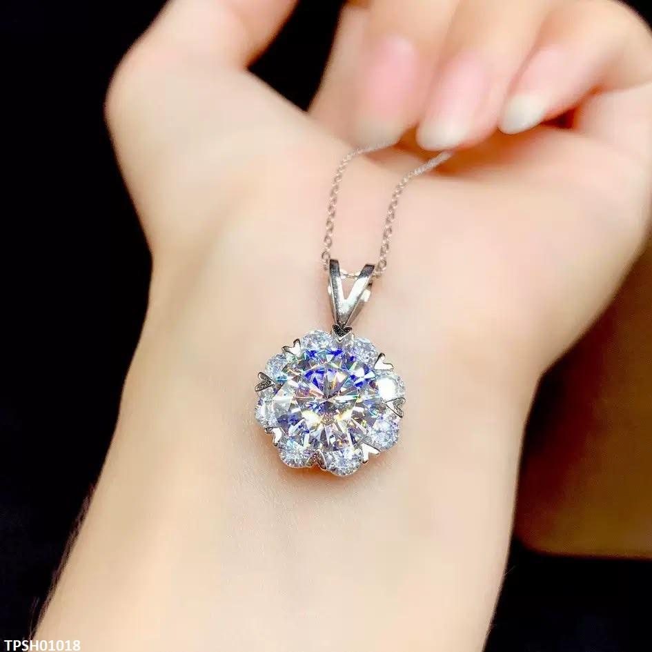 TPSH01018 KRL Flower ZIRCON Stone Pendant - TPSH