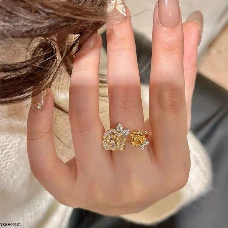 TRGH00181 GWH Gilded Roses ZIRCON Ring - TRGH