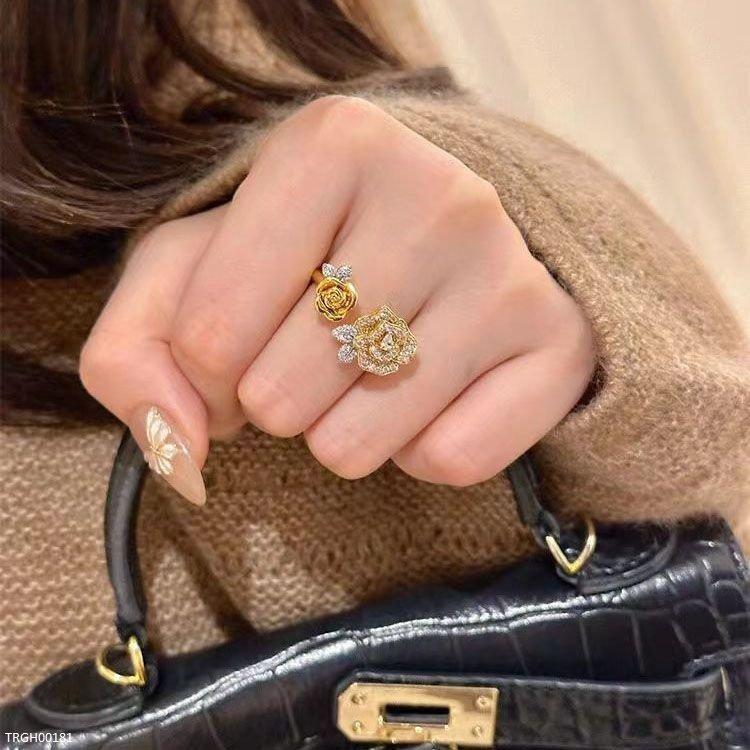 TRGH00181 GWH Gilded Roses ZIRCON Ring - TRGH