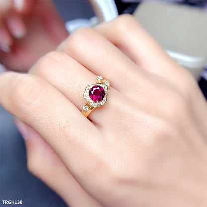 TRGH130 KRL Round Flower Ring Adjustable