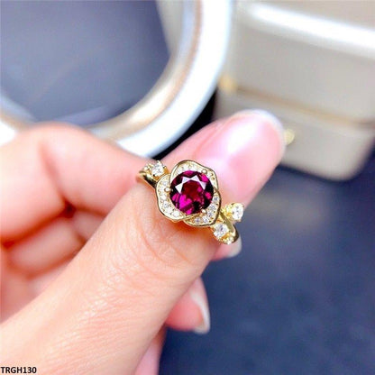 TRGH130 KRL Round Flower Ring Adjustable