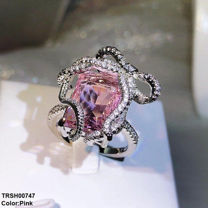 TRSH00747 CJD Rectangle Bow Ring Adjustable - TRSH