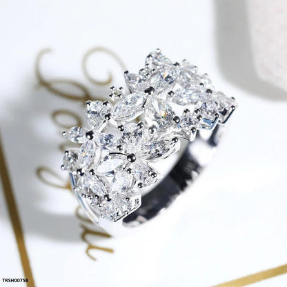TRSH00758 CSH Marquise Flower Ring - TRSH