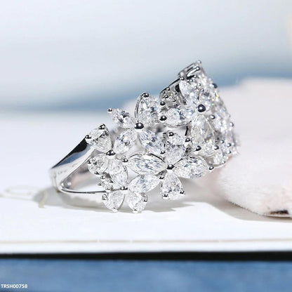 TRSH00758 CSH Marquise Flower Ring - TRSH