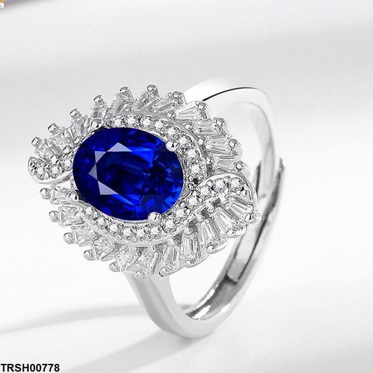 TRSH00778 BLX Oval Baguette Ring Adjustable - TRSH