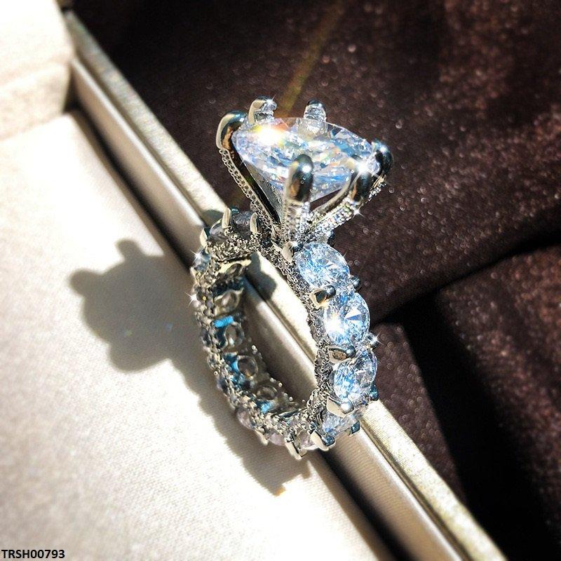 TRSH00793 KYC Imp Round Cathedral ZIRCON Ring - TRSH