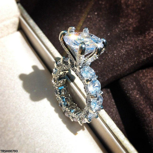 TRSH00793 KYC Imp Round Cathedral ZIRCON Ring - TRSH
