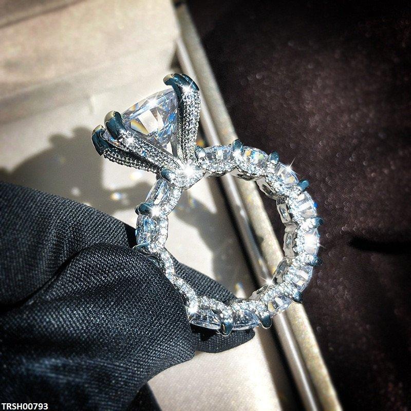 TRSH00793 KYC Imp Round Cathedral ZIRCON Ring - TRSH