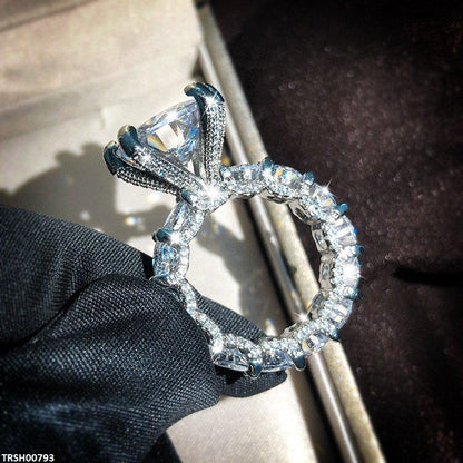 TRSH00793 KYC Imp Round Cathedral ZIRCON Ring - TRSH