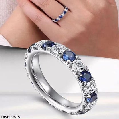 TRSH00815 CSH Round Sapphire Eternity Ring - TRSH