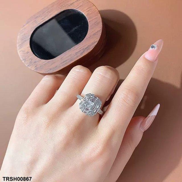 TRSH00867 KYC Square Stone ZIRCON Ring - TRSH