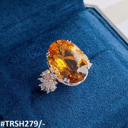 TRSH279 KRL Oval/Flower Adjustable Ring