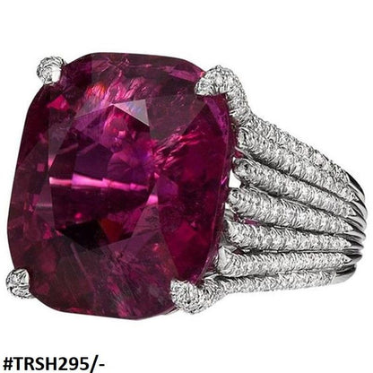 TRSH295 KYC Redish Cathedral ZIRCON Ring