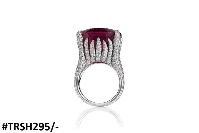 TRSH295 KYC Redish Cathedral ZIRCON Ring