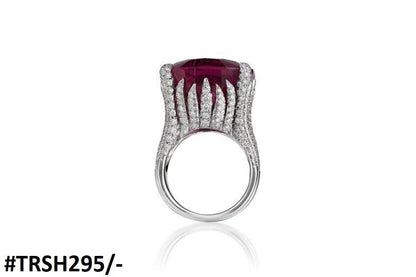 TRSH295 KYC Redish Cathedral ZIRCON Ring