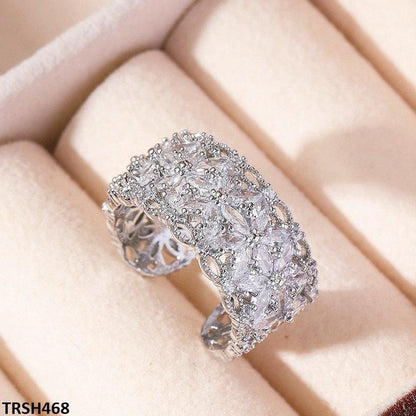 TRSH468 DNG Flower Round Ring Adjustable