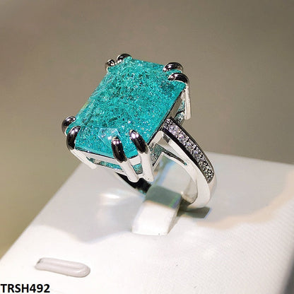 TRSH492 KYC Rectangle ZIRCON Ring